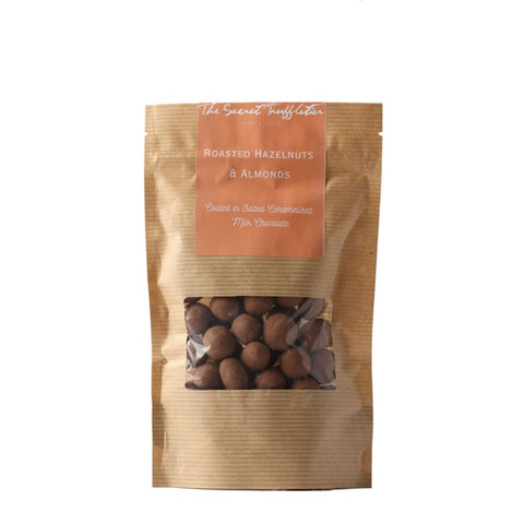 Roasted Hazelnuts & Almonds; Coated in Salted Caramelised Milk Chocolate