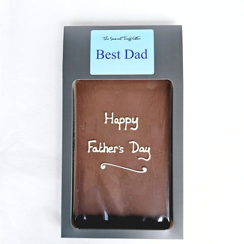 Giant Fathers day chocolate bar.