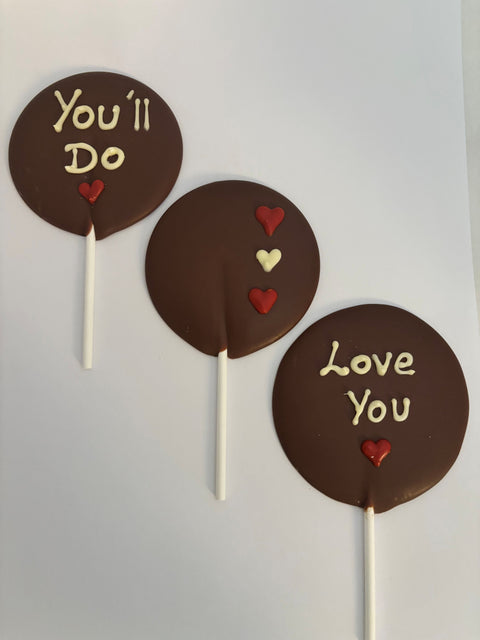 Valentine's Heart Lolly - 3 designs.  COLLECTION ONLY
